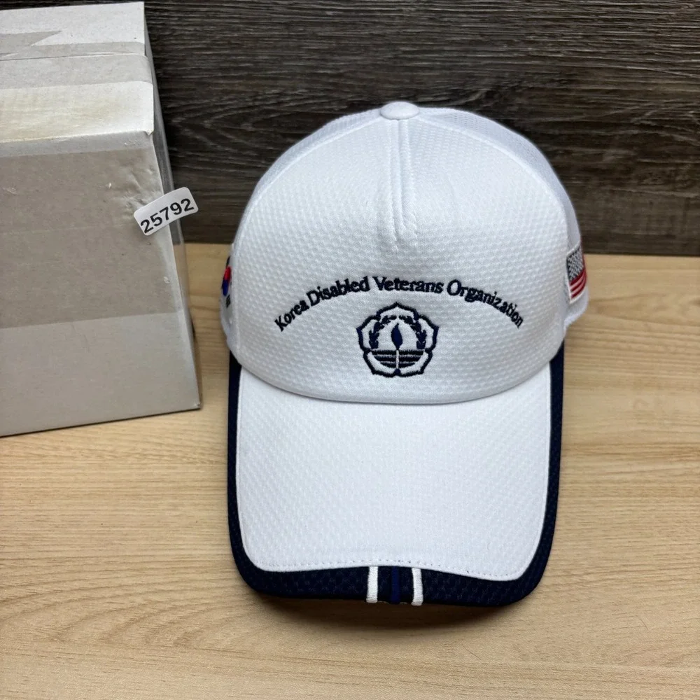 Pogo Club Korea Disabled Veterans Organization Trucker Hat White Blue Cap